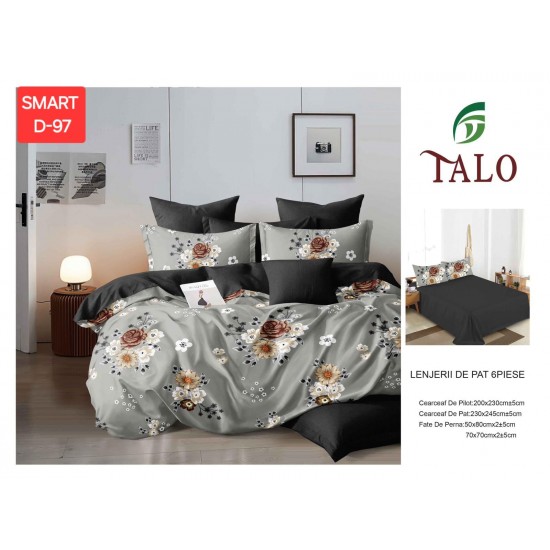 Lenjerii de pat Finet 6 Piese 1+1 Lenjerii Finet cu cearceaf normal Oferta 1+1