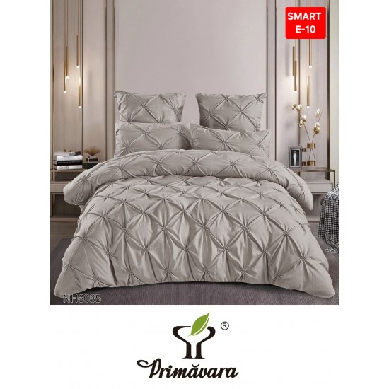 Lenjerie de pat cu pliuri din FINET pentru 2 persoane, 6 piese Lenjerii de pat cu pliuri