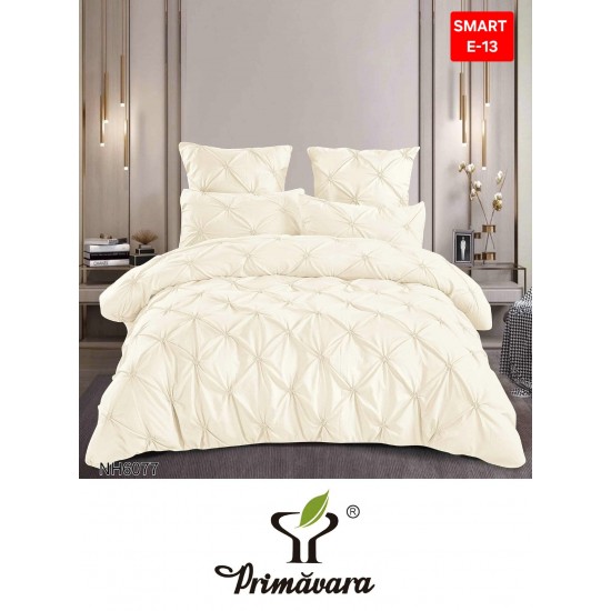 Lenjerie de pat cu pliuri din FINET pentru 2 persoane, 6 piese Lenjerii de pat cu pliuri