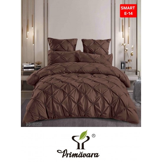 Lenjerie de pat cu pliuri din FINET pentru 2 persoane, 6 piese Lenjerii de pat cu pliuri