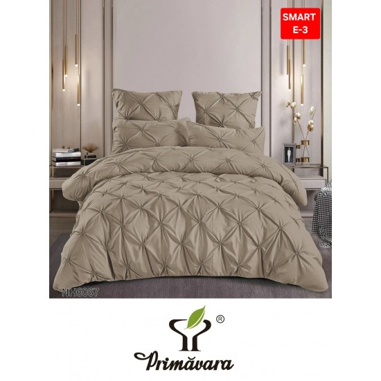 Lenjerie de pat cu pliuri din FINET pentru 2 persoane, 6 piese Lenjerii de pat cu pliuri