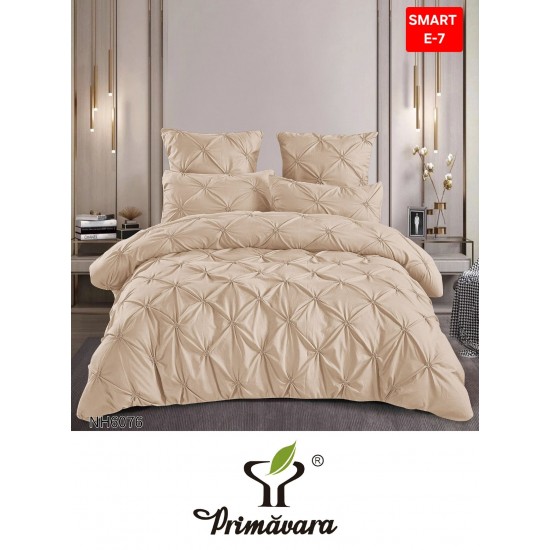 Lenjerie de pat cu pliuri din FINET pentru 2 persoane, 6 piese Lenjerii de pat cu pliuri