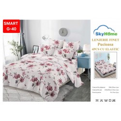 Lenjerii de pat cu Elastic Finet 4 piese 