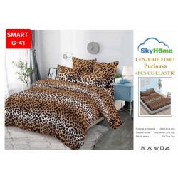 Lenjerii de pat cu Elastic Finet 4 piese 