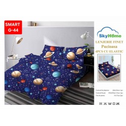 Lenjerii de pat cu Elastic Finet 4 piese 