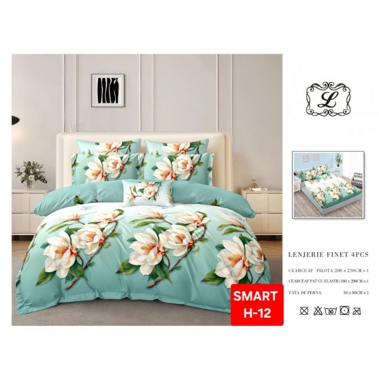 Lenjerii de pat cu Elastic Finet 4 piese Lenjerii Finet cu Elastic Oferta 1+1