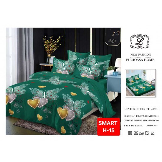 Lenjerii de pat cu Elastic Finet 4 piese Lenjerii Finet cu Elastic Oferta 1+1