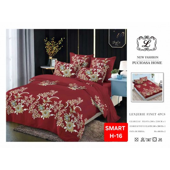Lenjerii de pat cu Elastic Finet 4 piese Lenjerii Finet cu Elastic Oferta 1+1