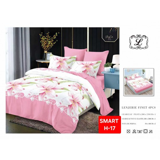 Lenjerii de pat cu Elastic Finet 4 piese Lenjerii Finet cu Elastic Oferta 1+1