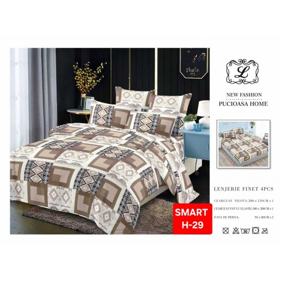 Lenjerii de pat cu Elastic Finet 4 piese Lenjerii Finet cu Elastic Oferta 1+1