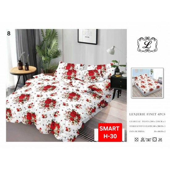 Lenjerii de pat cu Elastic Finet 4 piese Lenjerii Finet cu Elastic Oferta 1+1