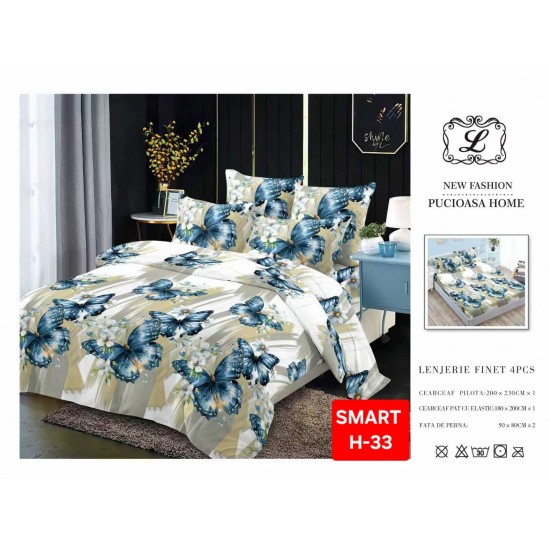 Lenjerii de pat cu Elastic Finet 4 piese Lenjerii Finet cu Elastic Oferta 1+1