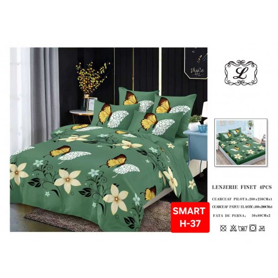 Lenjerii de pat cu Elastic Finet 4 piese Lenjerii Finet cu Elastic Oferta 1+1