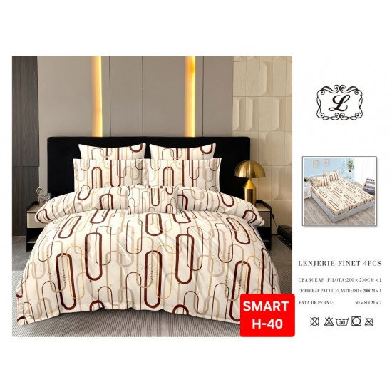 Lenjerii de pat cu Elastic Finet 4 piese Lenjerii Finet cu Elastic Oferta 1+1