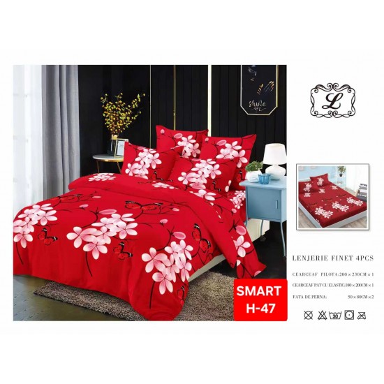 Lenjerii de pat cu Elastic Finet 4 piese Lenjerii Finet cu Elastic Oferta 1+1