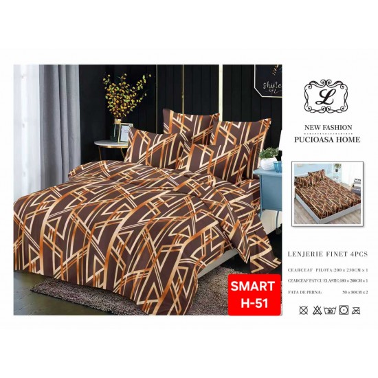 Lenjerii de pat cu Elastic Finet 4 piese Lenjerii Finet cu Elastic Oferta 1+1
