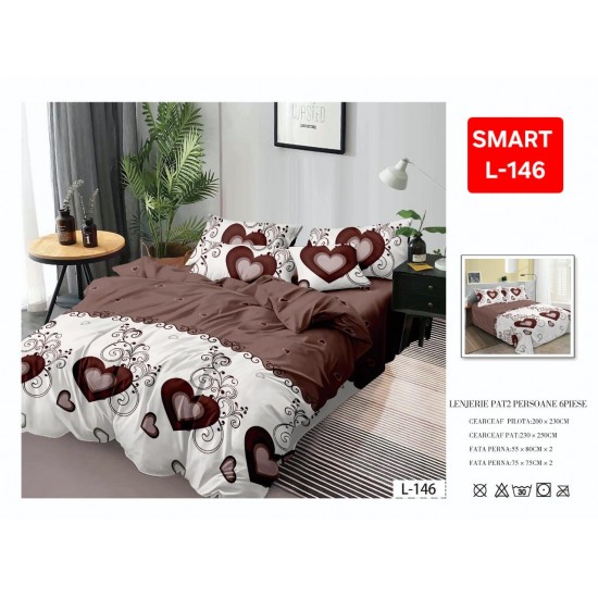 Lenjerii de pat Finet 6 Piese 1+1 Lenjerii Finet cu cearceaf normal Oferta 1+1