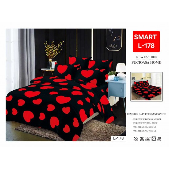 Lenjerii de pat Finet 6 Piese 1+1 Lenjerii Finet cu cearceaf normal Oferta 1+1