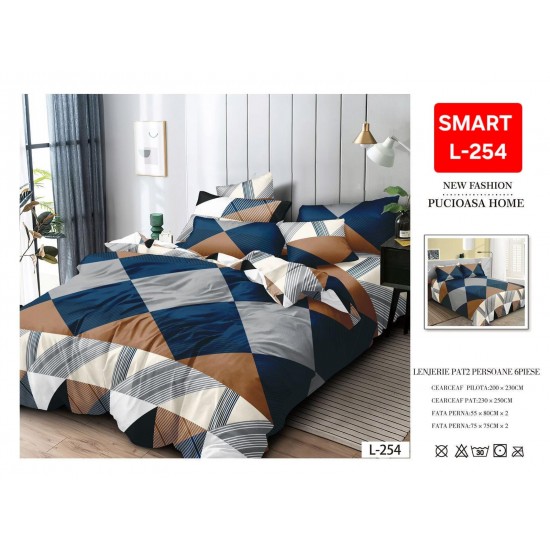 Lenjerii de pat Finet 6 Piese 1+1 Lenjerii Finet cu cearceaf normal Oferta 1+1