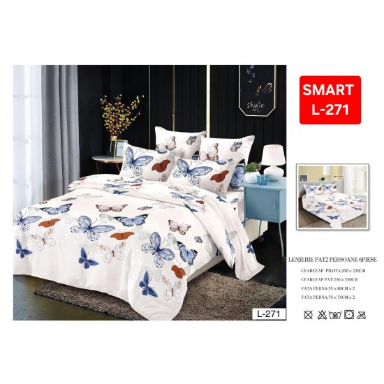Lenjerii de pat Finet 6 Piese 1+1 Lenjerii Finet cu cearceaf normal Oferta 1+1