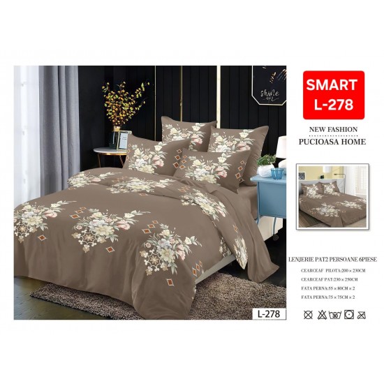 Lenjerii de pat Finet 6 Piese 1+1 Lenjerii Finet cu cearceaf normal Oferta 1+1