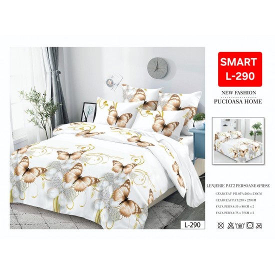Lenjerii de pat Finet 6 Piese 1+1 Lenjerii Finet cu cearceaf normal Oferta 1+1