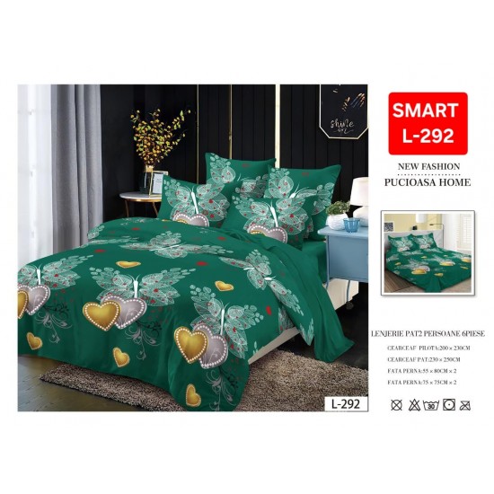 Lenjerii de pat Finet 6 Piese 1+1 Lenjerii Finet cu cearceaf normal Oferta 1+1