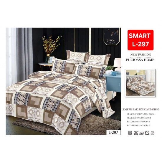 Lenjerii de pat Finet 6 Piese 1+1 Lenjerii Finet cu cearceaf normal Oferta 1+1