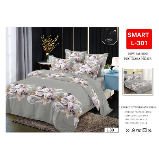 Lenjerii de pat Finet 6 Piese 1+1 Lenjerii Finet cu cearceaf normal Oferta 1+1