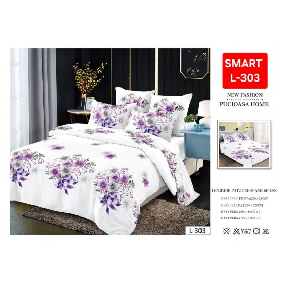 Lenjerii de pat Finet 6 Piese 1+1 Lenjerii Finet cu cearceaf normal Oferta 1+1