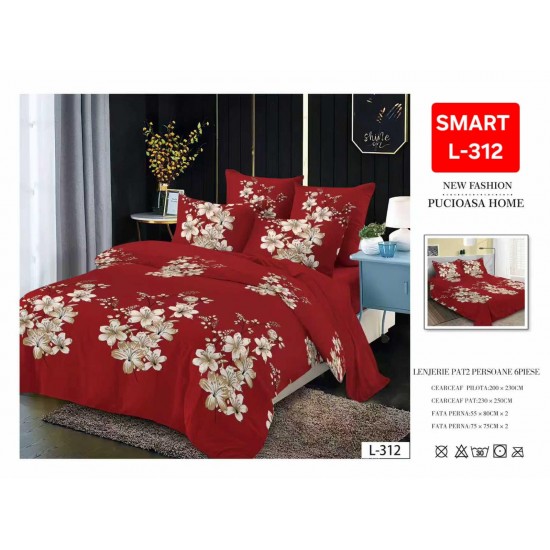 Lenjerii de pat Finet 6 Piese 1+1 Lenjerii Finet cu cearceaf normal Oferta 1+1