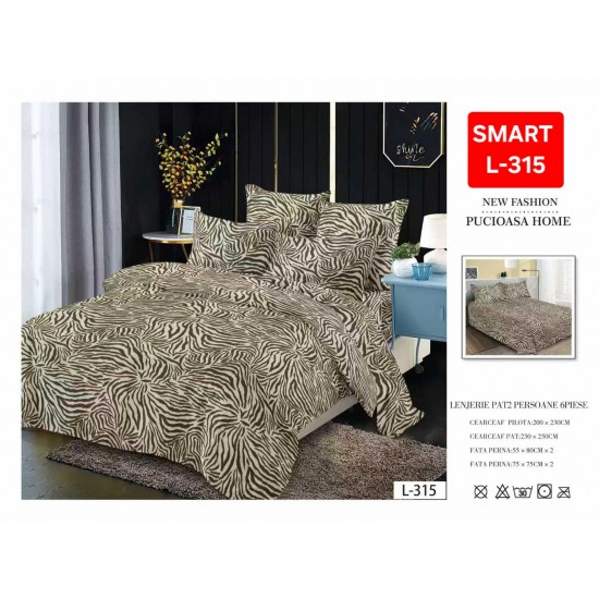 Lenjerii de pat Finet 6 Piese 1+1 Lenjerii Finet cu cearceaf normal Oferta 1+1