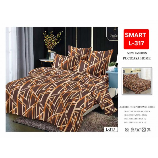 Lenjerii de pat Finet 6 Piese 1+1 Lenjerii Finet cu cearceaf normal Oferta 1+1