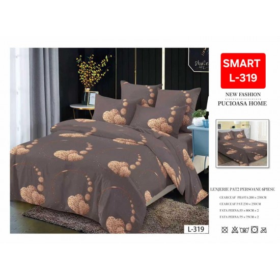 Lenjerii de pat Finet 6 Piese 1+1 Lenjerii Finet cu cearceaf normal Oferta 1+1