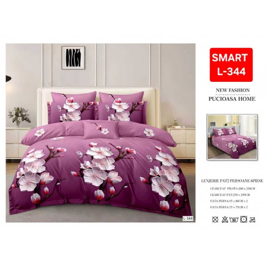 Lenjerii de pat Finet 6 Piese 1+1 Lenjerii Finet cu cearceaf normal Oferta 1+1