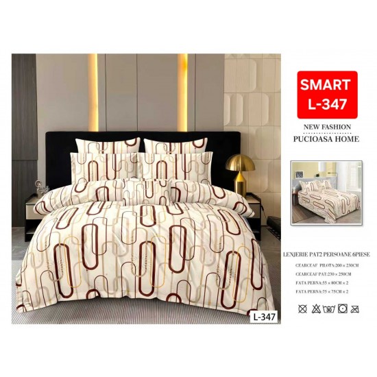 Lenjerii de pat Finet 6 Piese 1+1 Lenjerii Finet cu cearceaf normal Oferta 1+1