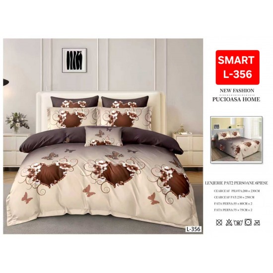 Lenjerii de pat Finet 6 Piese 1+1 Lenjerii Finet cu cearceaf normal Oferta 1+1