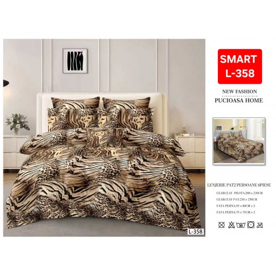 Lenjerii de pat Finet 6 Piese 1+1 Lenjerii Finet cu cearceaf normal Oferta 1+1