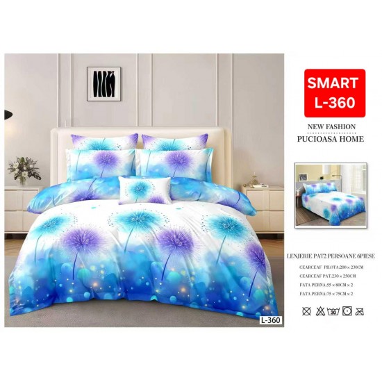 Lenjerii de pat Finet 6 Piese 1+1 Lenjerii Finet cu cearceaf normal Oferta 1+1