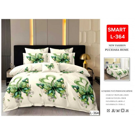 Lenjerii de pat Finet 6 Piese 1+1 Lenjerii Finet cu cearceaf normal Oferta 1+1