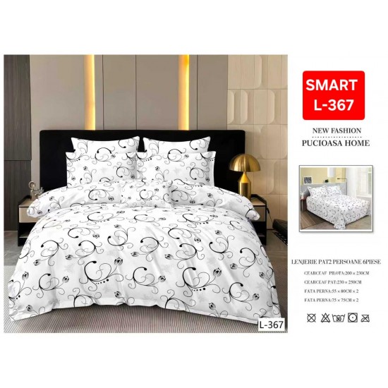 Lenjerii de pat Finet 6 Piese 1+1 Lenjerii Finet cu cearceaf normal Oferta 1+1