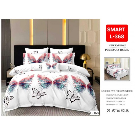 Lenjerii de pat Finet 6 Piese 1+1 Lenjerii Finet cu cearceaf normal Oferta 1+1