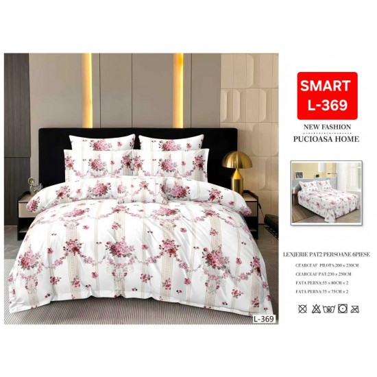 Lenjerii de pat Finet 6 Piese 1+1 Lenjerii Finet cu cearceaf normal Oferta 1+1