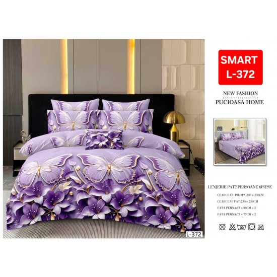 Lenjerii de pat Finet 6 Piese 1+1 Lenjerii Finet cu cearceaf normal Oferta 1+1