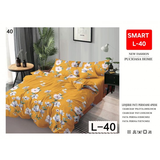 Lenjerii de pat Finet 6 Piese 1+1 Lenjerii Finet cu cearceaf normal Oferta 1+1