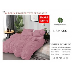 Lenjerie de pat tip hotel din BUMBAC 100% DAMASC , 6 piese 1+1