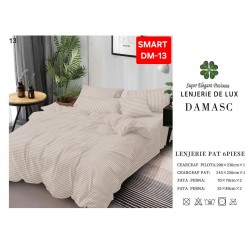 Lenjerie de pat tip hotel din BUMBAC 100% DAMASC , 6 piese 1+1