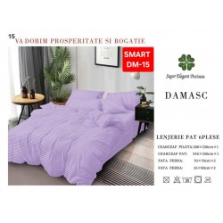 Lenjerie de pat tip hotel din BUMBAC 100% DAMASC , 6 piese 1+1