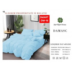 Lenjerie de pat tip hotel din BUMBAC 100% DAMASC , 6 piese 1+1