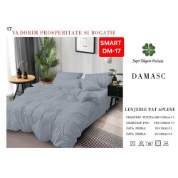 Lenjerie de pat tip hotel din BUMBAC 100% DAMASC , 6 piese 1+1